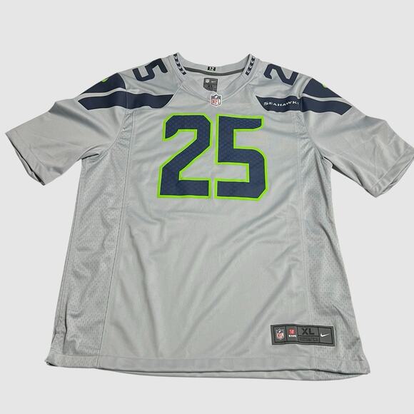 Nike Seattle Seahawks Richard Sherman #25 Mens Size XL Gray Jersey - Picture 1 of 10